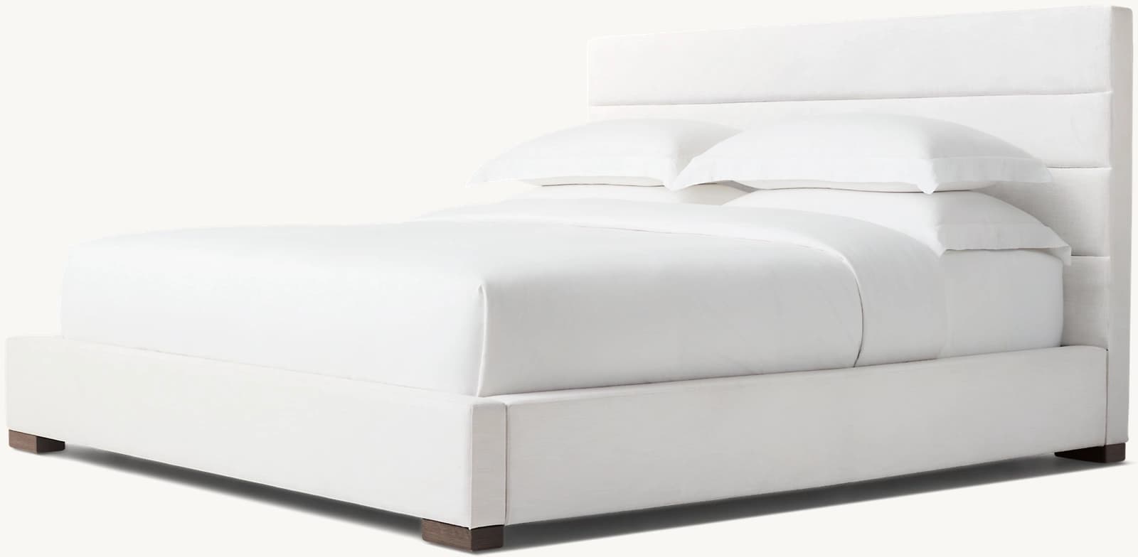 Modena Cama Panel Capitoné Horizontal — base de cama tapizada de la colección Diseño en Equilibrio de Mar de Baja
