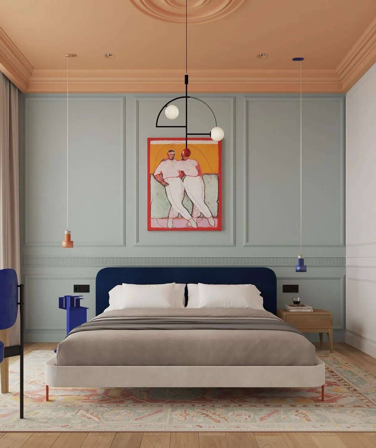 Base de cama tapizada de la colección Diseño en Equilibrio de Mar de Baja — referencia de diseño 3