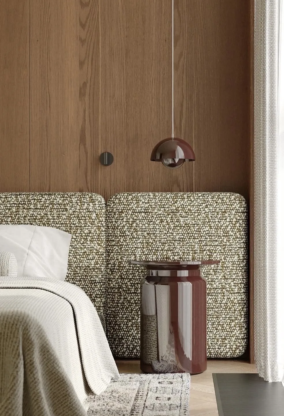 Base de cama tapizada de la colección Japandi de Mar de Baja — referencia de diseño 2