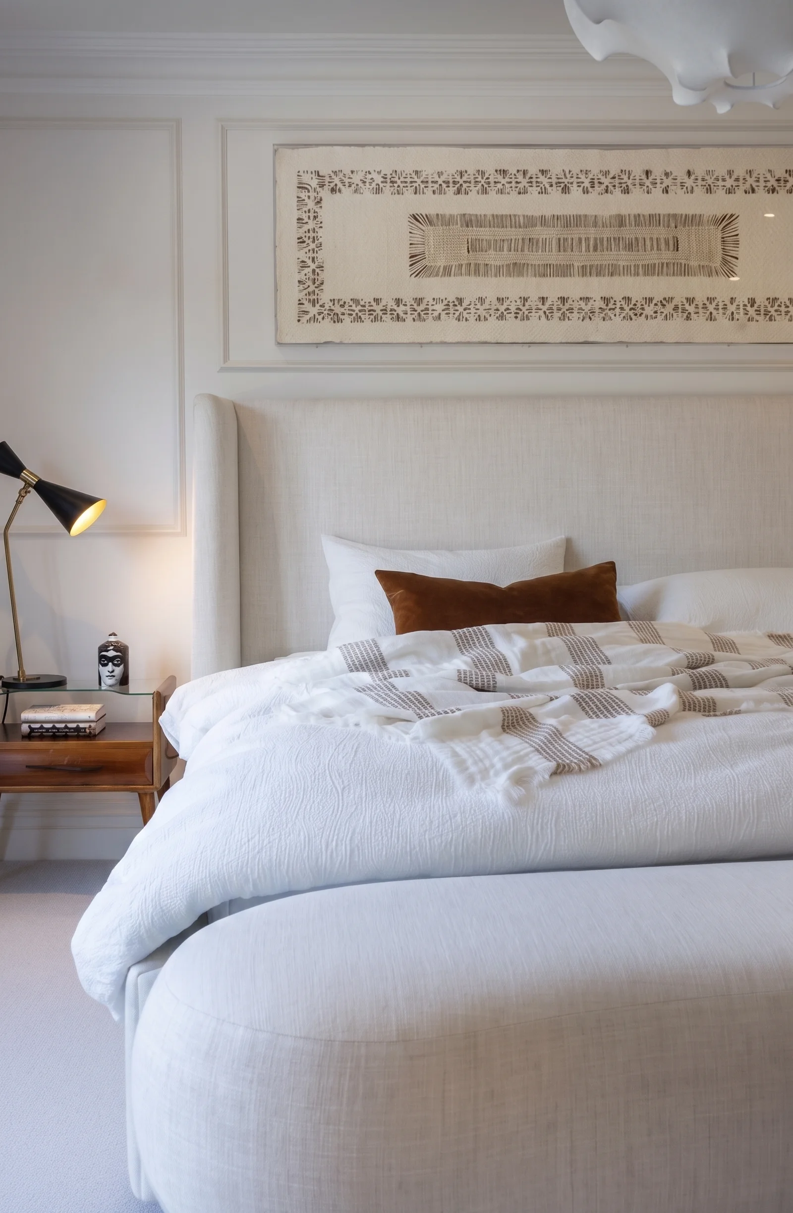 Base de cama tapizada de la colección Orgánica de Mar de Baja — referencia de diseño 4