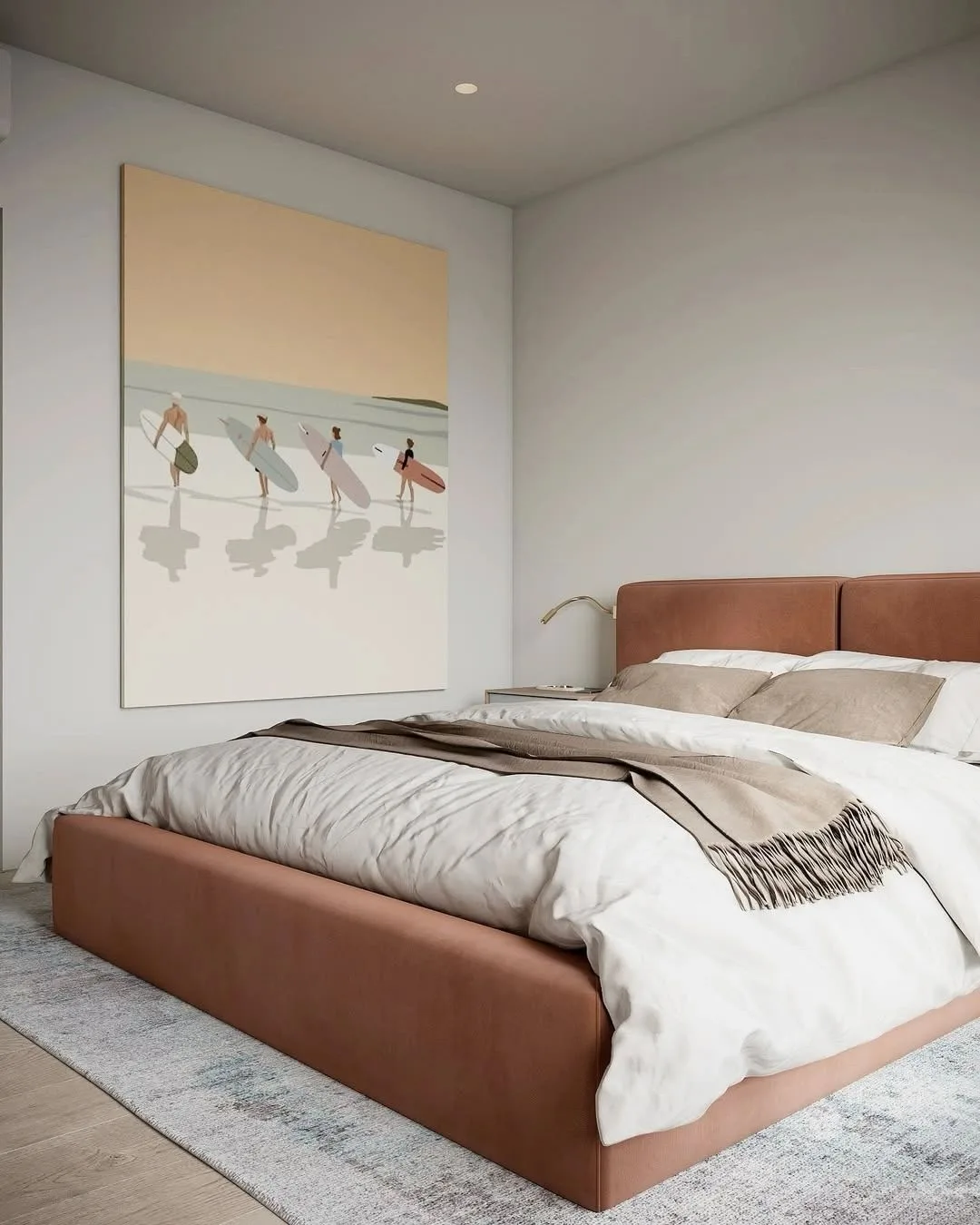Base de cama tapizada de la colección Colección Ritual de Mar de Baja — referencia de diseño 2